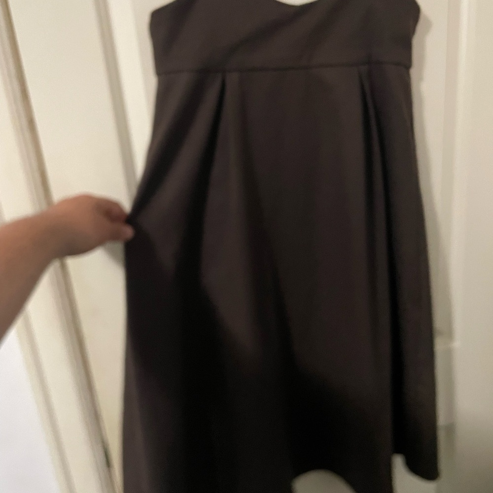 Oak and fort Classic Sleeveless A-Line Dress in Dark Brown